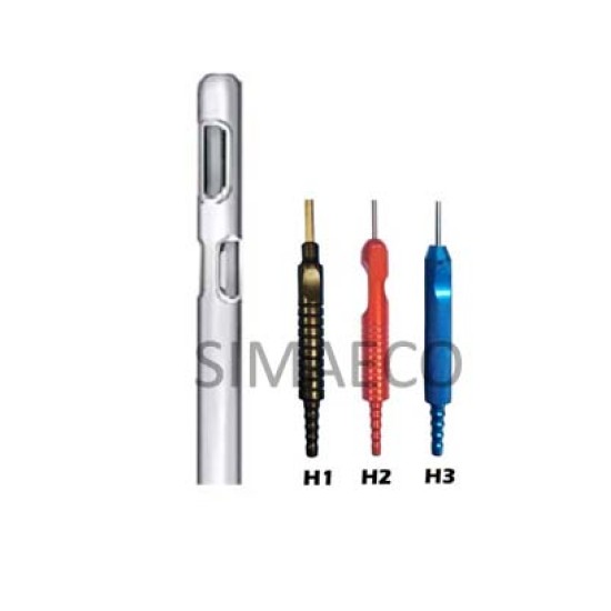 One Central Two Lateral Holes Aluminum Fix Handle Cannula
