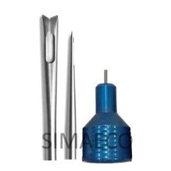 V-Shaped Tip One Hole Toomey Handle Cannula