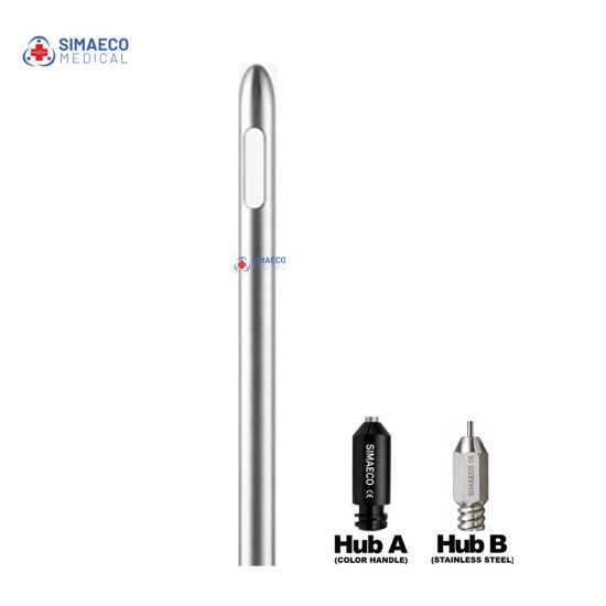 Cobra Bibevel Style Cannula, luer lock
