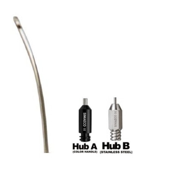 One Hole Curved Cannula – Luer Lock