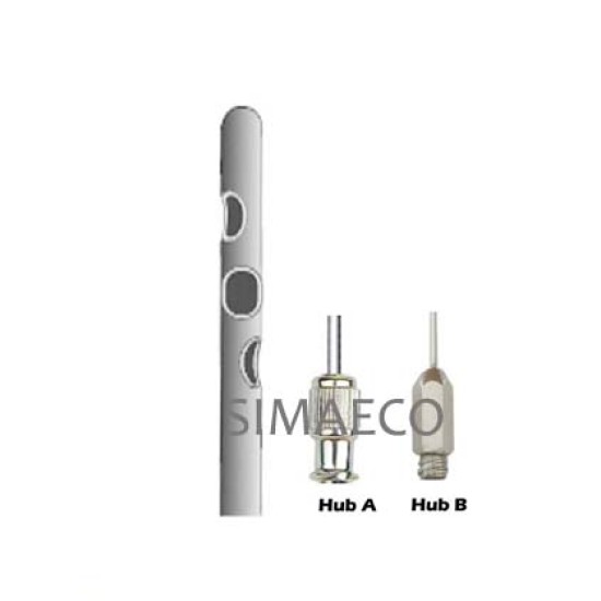 Three Diagonal Holes Luer Lock Cannula