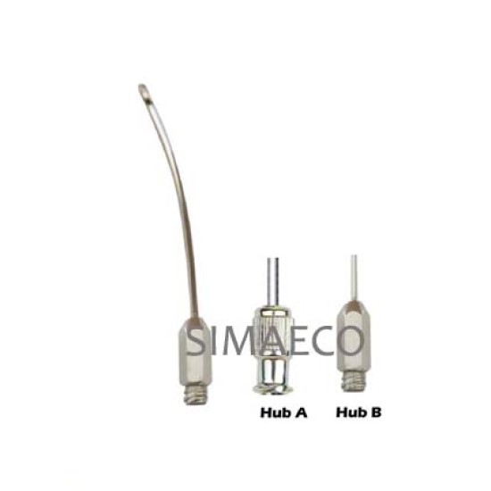 One Hole Luer Lock Cannula Curved